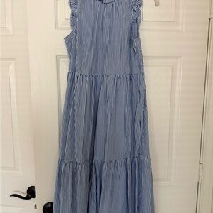 J. Crew Blue Striped Dress